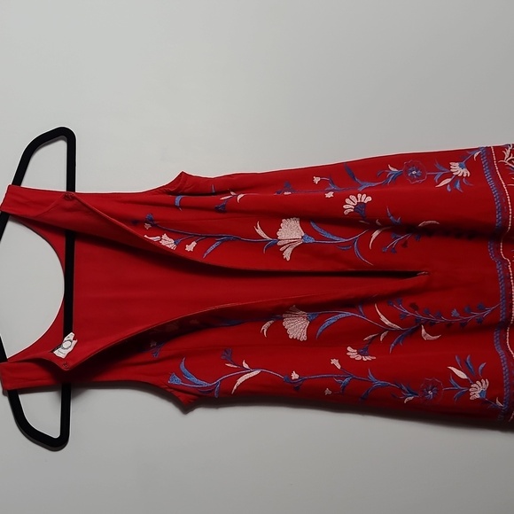 ANTHROPOLOGIE AKEMI + KIN "Lila" Embroidered Linen Blend Floral Dress Size XS - Picture 12 of 16